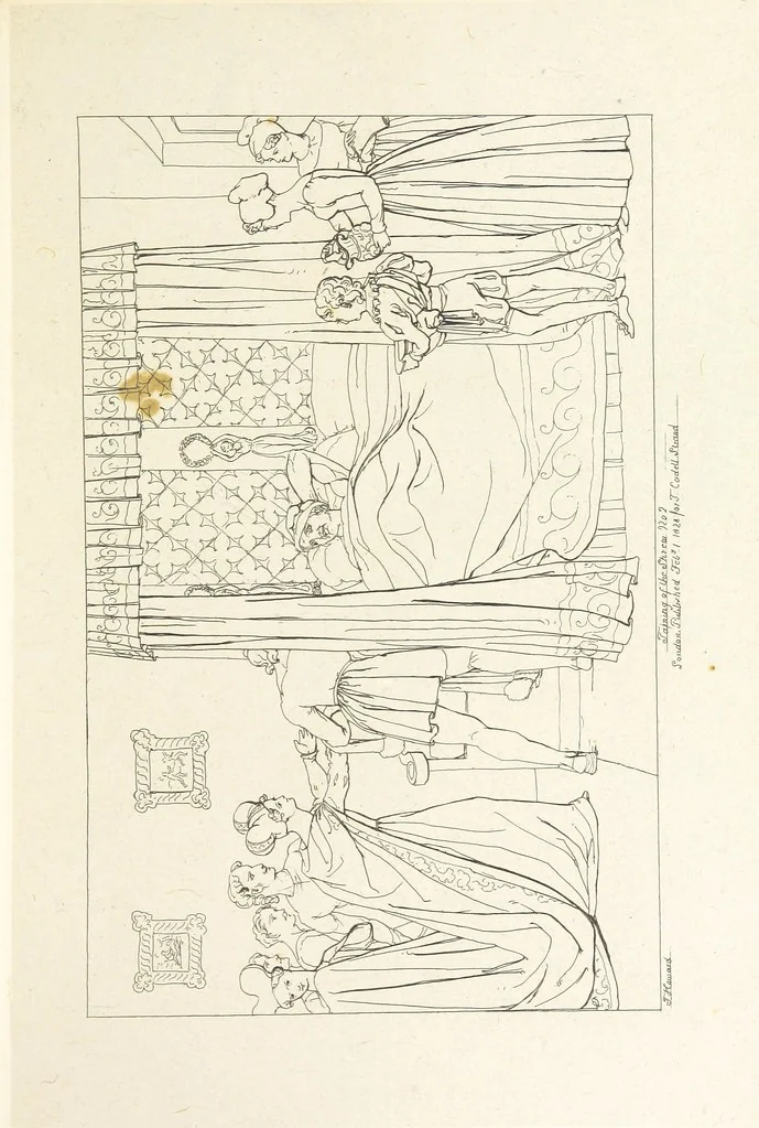 An illustration from The Spirit of the Plays of Shakspeare exhibited in a Series of Outline Plates, illustrative of the story of each play ... With quotations and descriptions. L.P, 1833, leaf 177