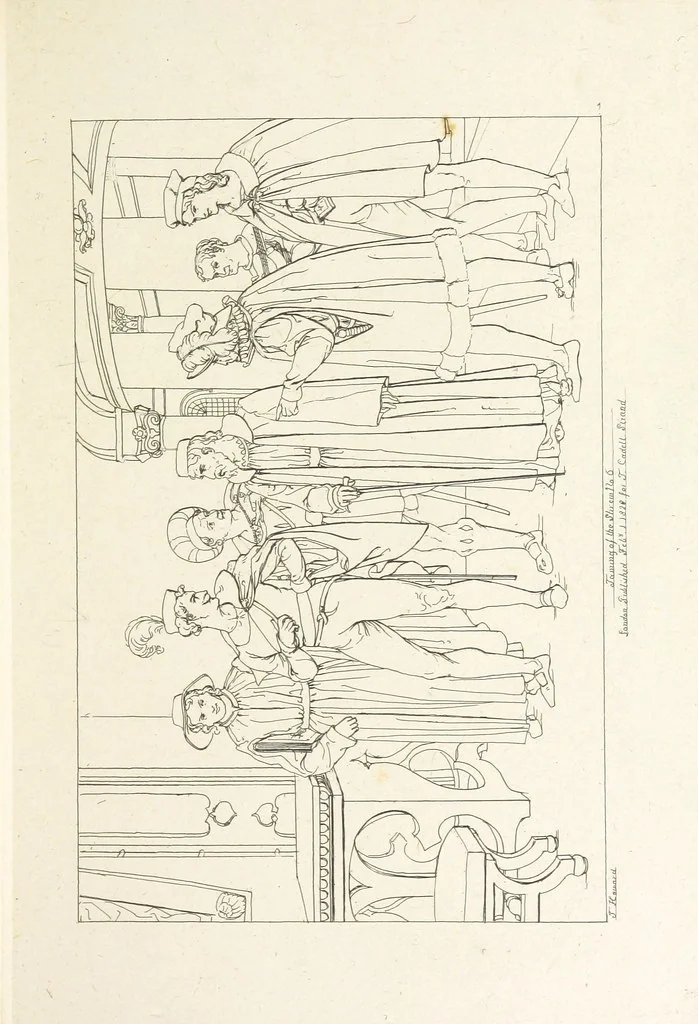 An illustration from The Spirit of the Plays of Shakspeare exhibited in a Series of Outline Plates, illustrative of the story of each play ... With quotations and descriptions. L.P, 1833, leaf 185