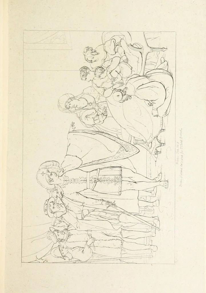 An illustration from The Spirit of the Plays of Shakspeare exhibited in a Series of Outline Plates, illustrative of the story of each play ... With quotations and descriptions. L.P, 1833, leaf 241