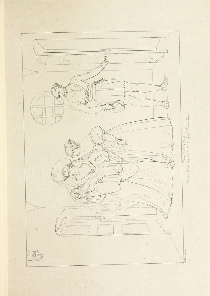 An illustration from The Spirit of the Plays of Shakspeare exhibited in a Series of Outline Plates, illustrative of the story of each play ... With quotations and descriptions. L.P, 1833, leaf 243