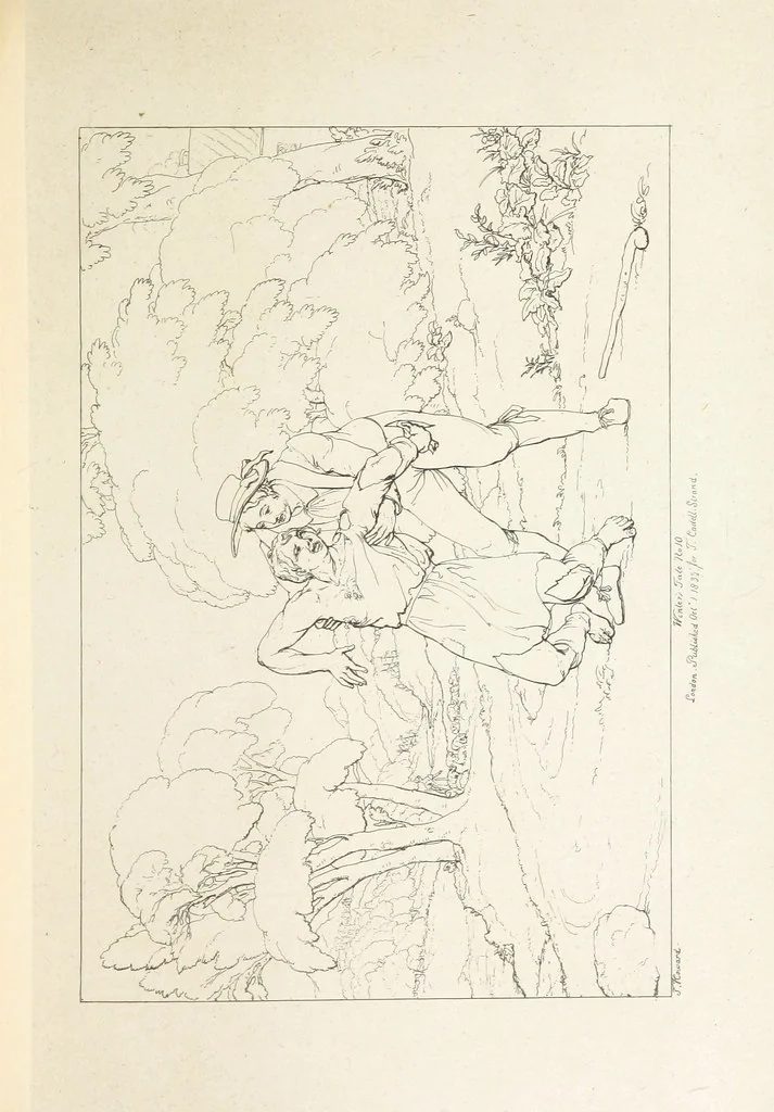 An illustration from The Spirit of the Plays of Shakspeare exhibited in a Series of Outline Plates, illustrative of the story of each play ... With quotations and descriptions. L.P, 1833, leaf 255