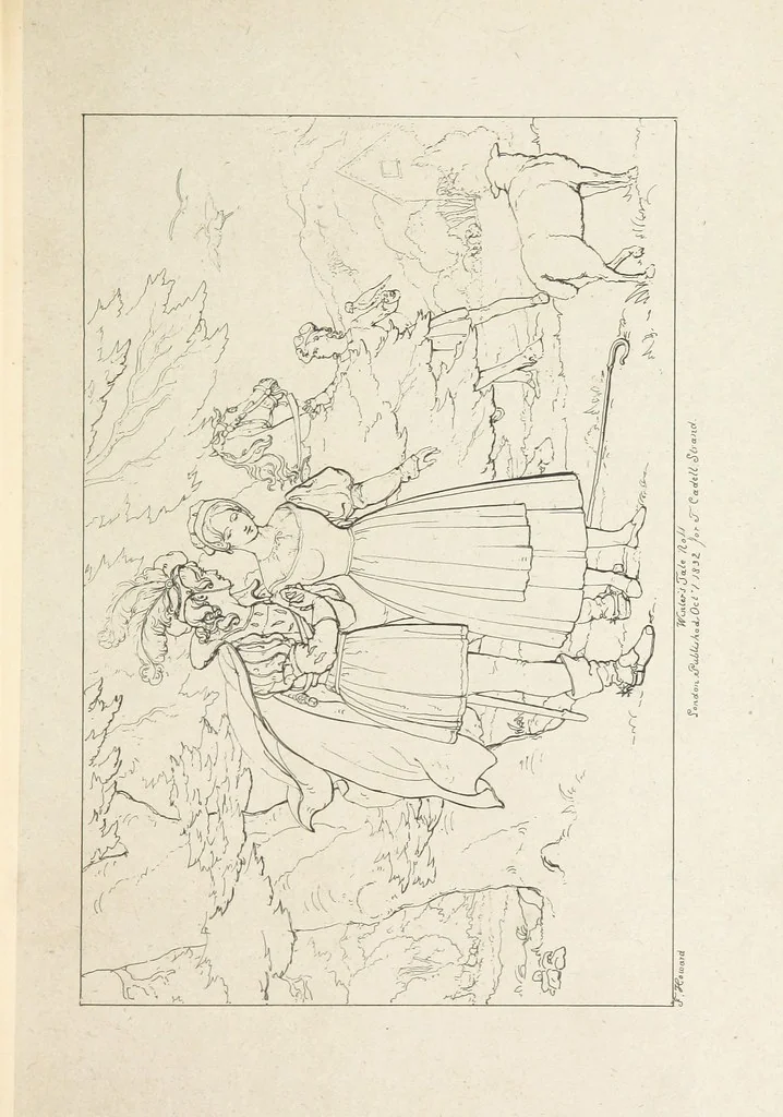 An illustration from The Spirit of the Plays of Shakspeare exhibited in a Series of Outline Plates, illustrative of the story of each play ... With quotations and descriptions. L.P, 1833, leaf 257