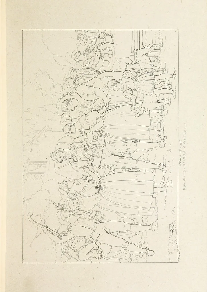 An illustration from The Spirit of the Plays of Shakspeare exhibited in a Series of Outline Plates, illustrative of the story of each play ... With quotations and descriptions. L.P, 1833, leaf 259