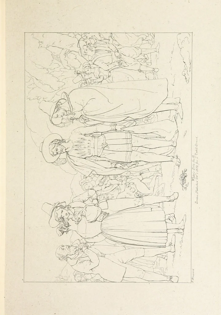 An illustration from The Spirit of the Plays of Shakspeare exhibited in a Series of Outline Plates, illustrative of the story of each play ... With quotations and descriptions. L.P, 1833, leaf 261