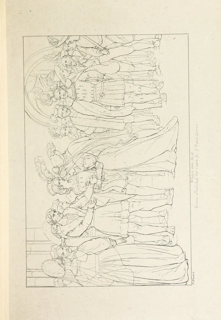 An illustration from The Spirit of the Plays of Shakspeare exhibited in a Series of Outline Plates, illustrative of the story of each play ... With quotations and descriptions. L.P, 1833, leaf 265