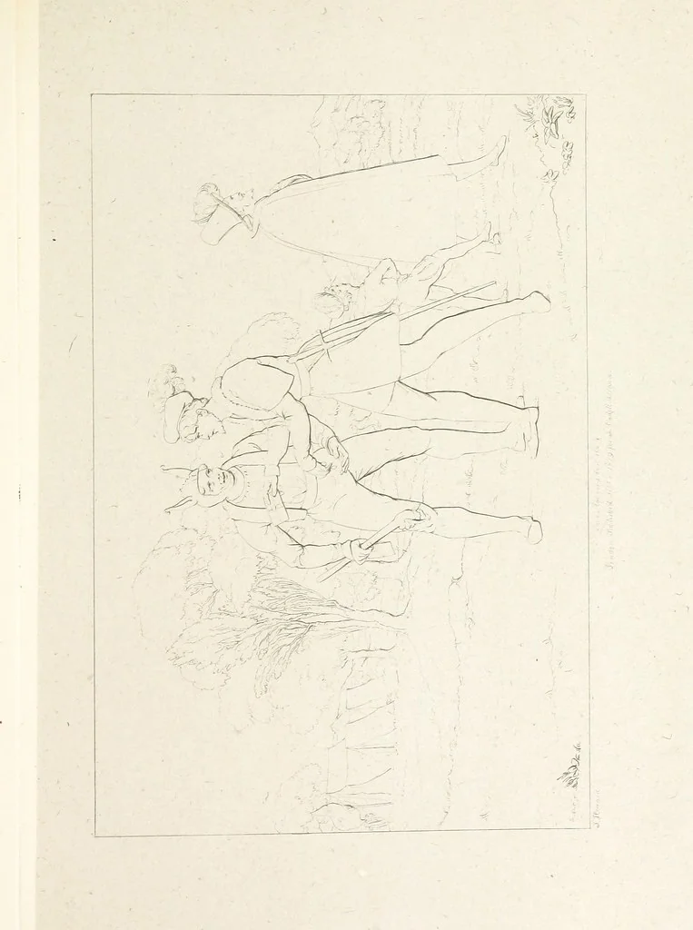 An illustration from The Spirit of the Plays of Shakspeare exhibited in a Series of Outline Plates, illustrative of the story of each play ... With quotations and descriptions. L.P, 1833, leaf 291