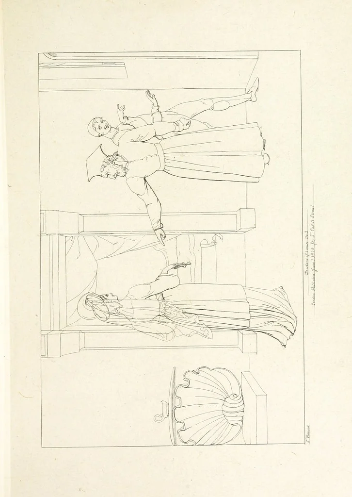 An illustration from The Spirit of the Plays of Shakspeare exhibited in a Series of Outline Plates, illustrative of the story of each play ... With quotations and descriptions. L.P, 1833, leaf 37