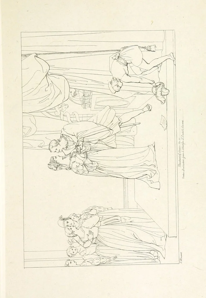 An illustration from The Spirit of the Plays of Shakspeare exhibited in a Series of Outline Plates, illustrative of the story of each play ... With quotations and descriptions. L.P, 1833, leaf 53