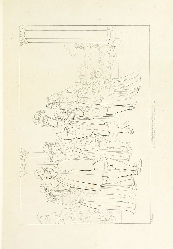 An illustration from The Spirit of the Plays of Shakspeare exhibited in a Series of Outline Plates, illustrative of the story of each play ... With quotations and descriptions. L.P, 1833, leaf 55