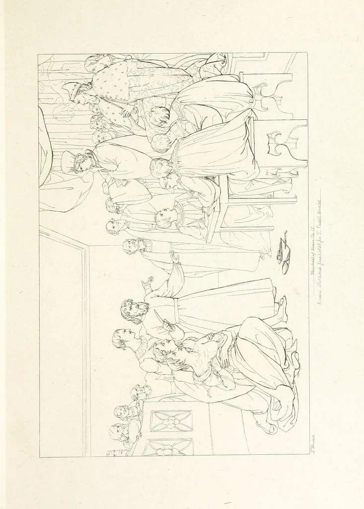 An illustration from The Spirit of the Plays of Shakspeare exhibited in a Series of Outline Plates, illustrative of the story of each play ... With quotations and descriptions. L.P, 1833, leaf 61
