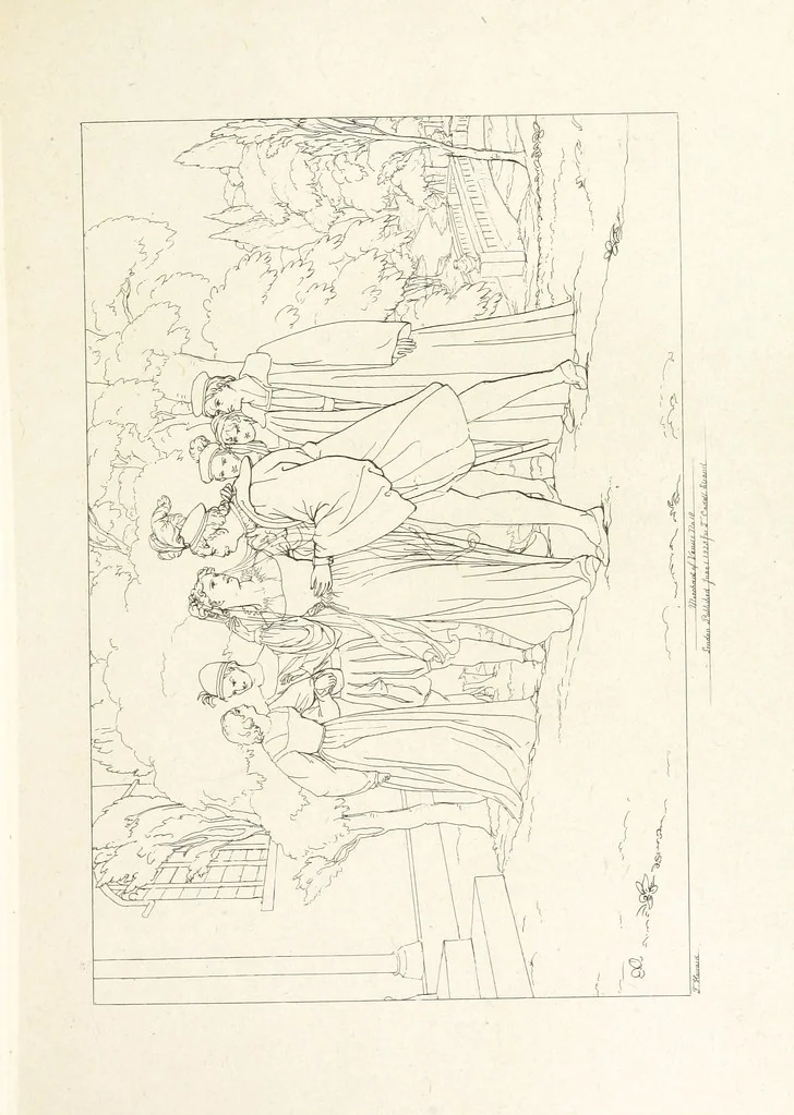 An illustration from The Spirit of the Plays of Shakspeare exhibited in a Series of Outline Plates, illustrative of the story of each play ... With quotations and descriptions. L.P, 1833, leaf 71