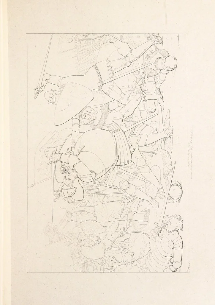 An illustration from The Spirit of the Plays of Shakspeare exhibited in a Series of Outline Plates, illustrative of the story of each play ... With quotations and descriptions. L.P, 1833, leaf 117