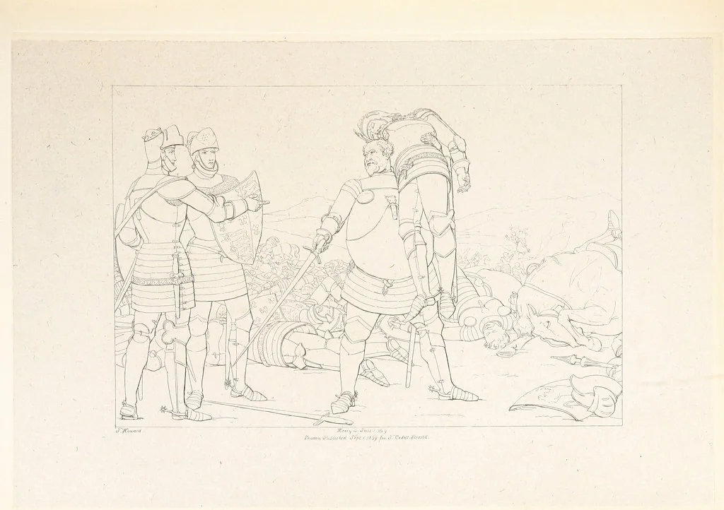 An illustration from The Spirit of the Plays of Shakspeare exhibited in a Series of Outline Plates, illustrative of the story of each play ... With quotations and descriptions. L.P, 1833, leaf 119