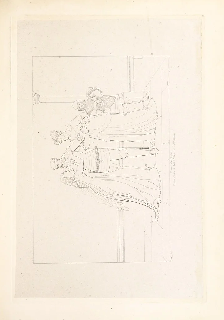 An illustration from The Spirit of the Plays of Shakspeare exhibited in a Series of Outline Plates, illustrative of the story of each play ... With quotations and descriptions. L.P, 1833, leaf 133