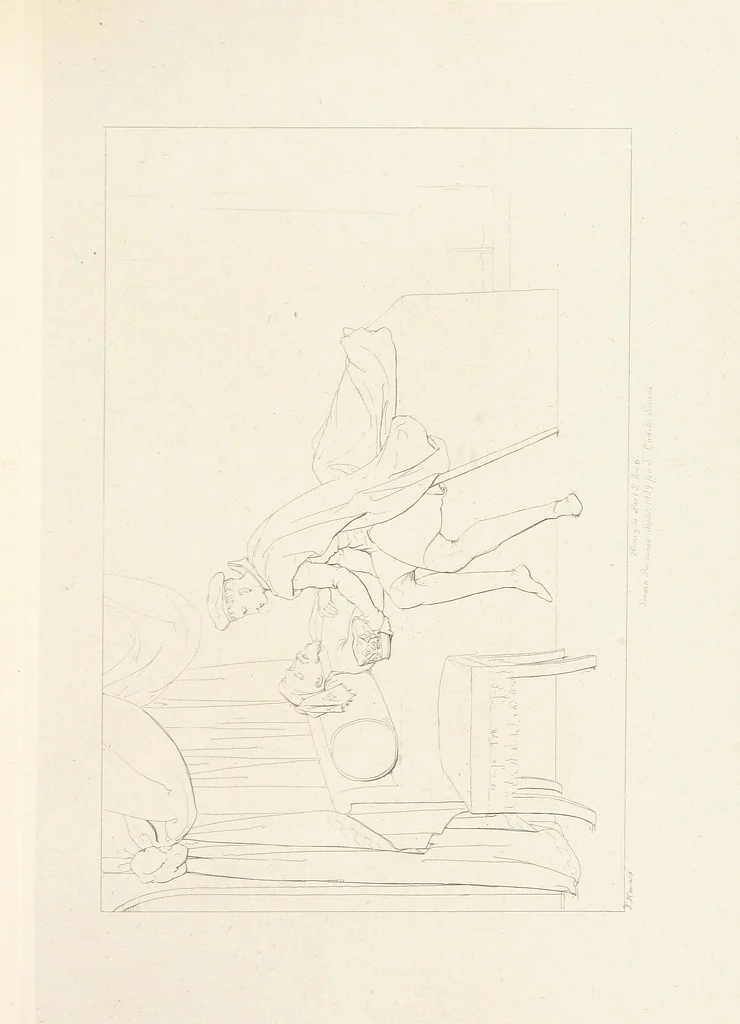 An illustration from The Spirit of the Plays of Shakspeare exhibited in a Series of Outline Plates, illustrative of the story of each play ... With quotations and descriptions. L.P, 1833, leaf 143