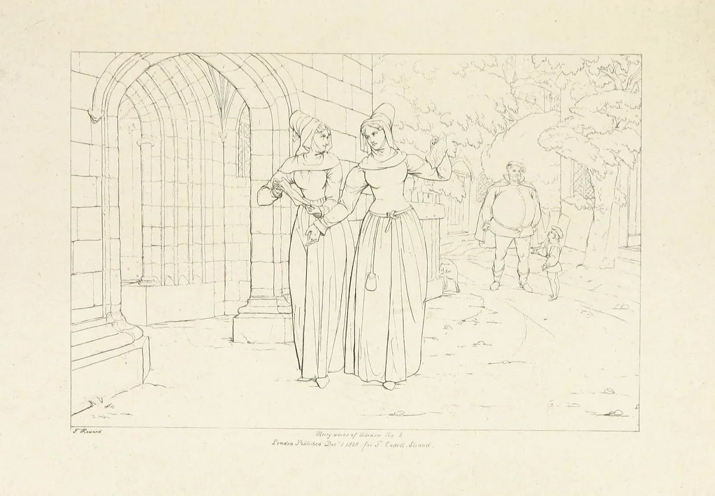 An illustration from The Spirit of the Plays of Shakspeare exhibited in a Series of Outline Plates, illustrative of the story of each play ... With quotations and descriptions. L.P, 1833, leaf 167
