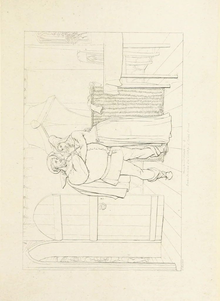 An illustration from The Spirit of the Plays of Shakspeare exhibited in a Series of Outline Plates, illustrative of the story of each play ... With quotations and descriptions. L.P, 1833, leaf 169