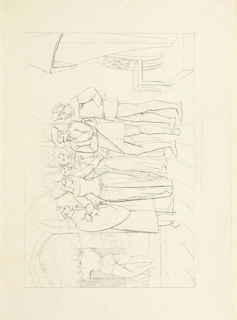 An illustration from The Spirit of the Plays of Shakspeare exhibited in a Series of Outline Plates, illustrative of the story of each play ... With quotations and descriptions. L.P, 1833, leaf 171
