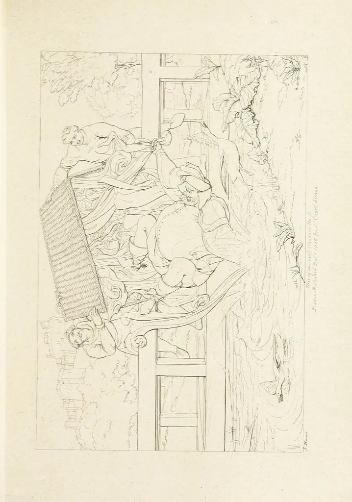 An illustration from The Spirit of the Plays of Shakspeare exhibited in a Series of Outline Plates, illustrative of the story of each play ... With quotations and descriptions. L.P, 1833, leaf 173