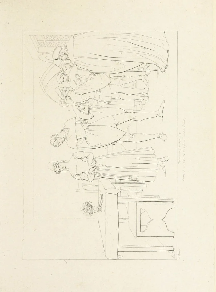 An illustration from The Spirit of the Plays of Shakspeare exhibited in a Series of Outline Plates, illustrative of the story of each play ... With quotations and descriptions. L.P, 1833, leaf 175