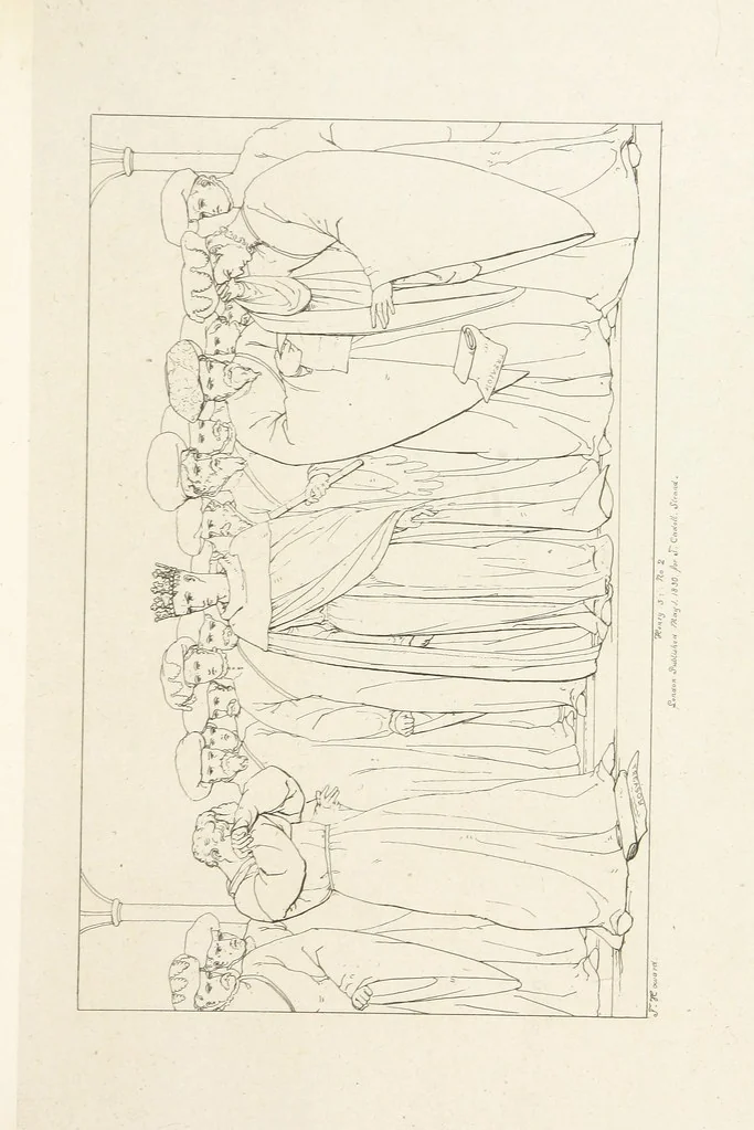 An illustration from The Spirit of the Plays of Shakspeare exhibited in a Series of Outline Plates, illustrative of the story of each play ... With quotations and descriptions. L.P, 1833, leaf 195