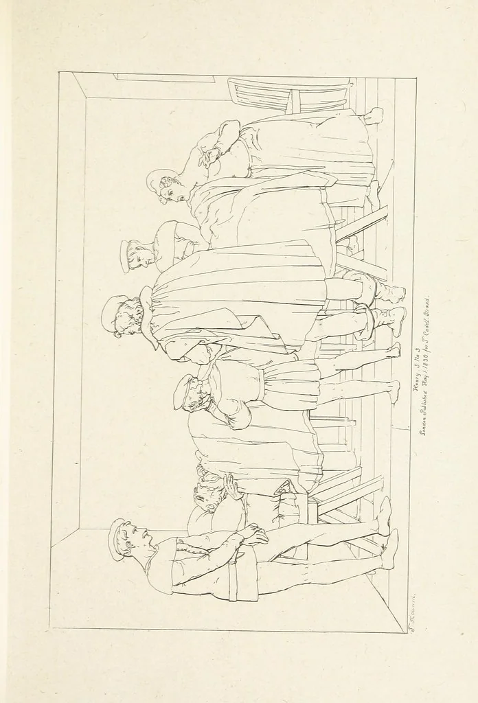 An illustration from The Spirit of the Plays of Shakspeare exhibited in a Series of Outline Plates, illustrative of the story of each play ... With quotations and descriptions. L.P, 1833, leaf 197