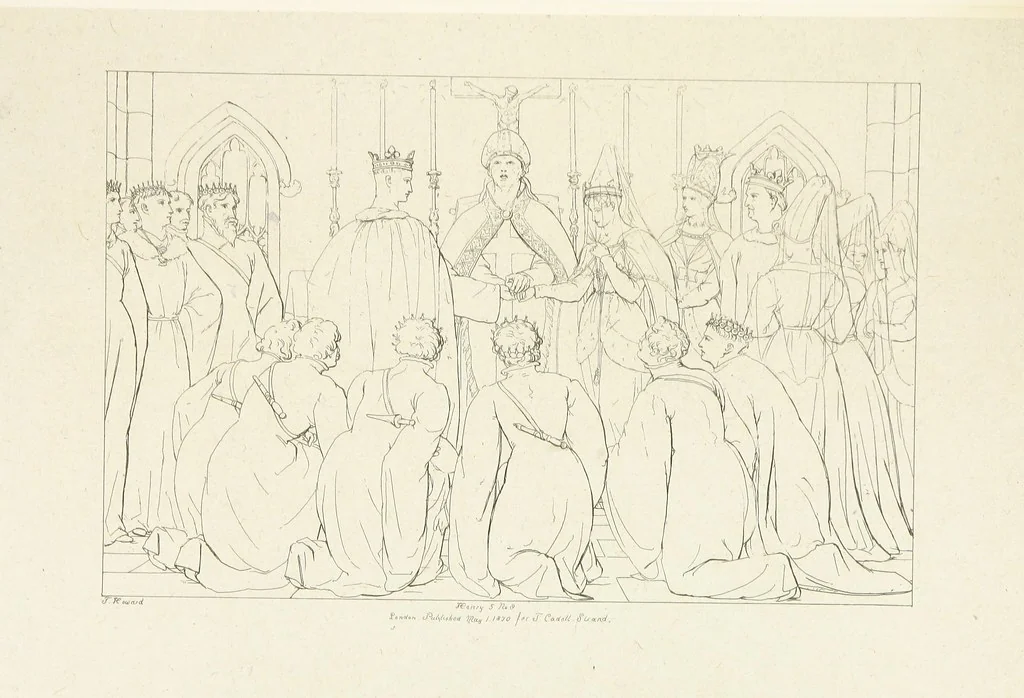 An illustration from The Spirit of the Plays of Shakspeare exhibited in a Series of Outline Plates, illustrative of the story of each play ... With quotations and descriptions. L.P, 1833, leaf 207