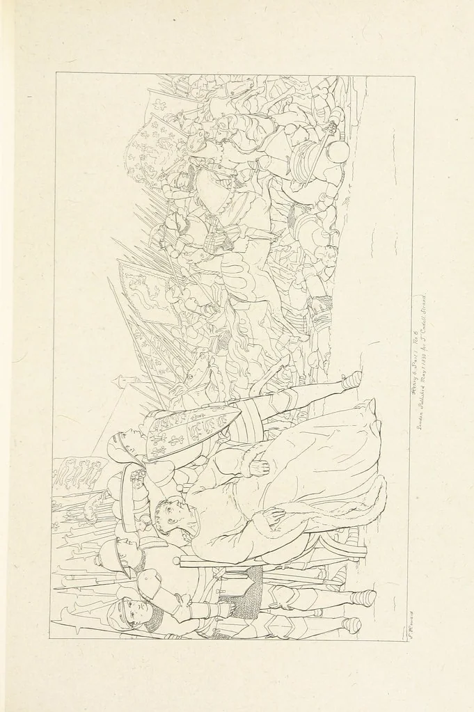 An illustration from The Spirit of the Plays of Shakspeare exhibited in a Series of Outline Plates, illustrative of the story of each play ... With quotations and descriptions. L.P, 1833, leaf 231