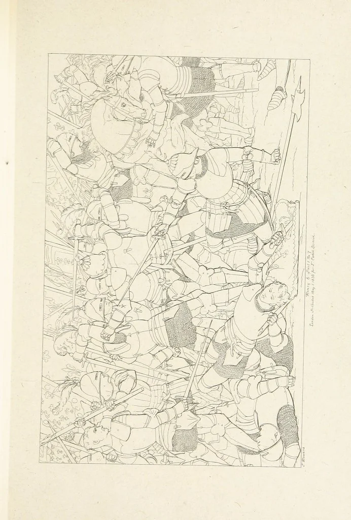An illustration from The Spirit of the Plays of Shakspeare exhibited in a Series of Outline Plates, illustrative of the story of each play ... With quotations and descriptions. L.P, 1833, leaf 233