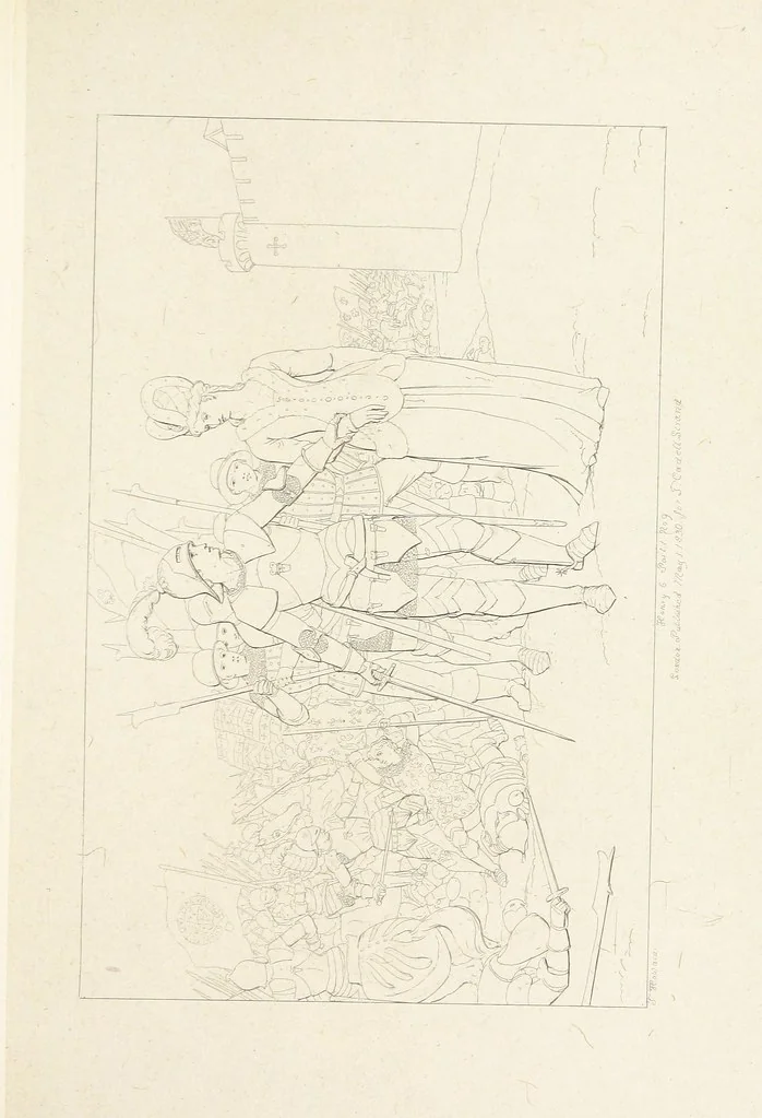 An illustration from The Spirit of the Plays of Shakspeare exhibited in a Series of Outline Plates, illustrative of the story of each play ... With quotations and descriptions. L.P, 1833, leaf 237