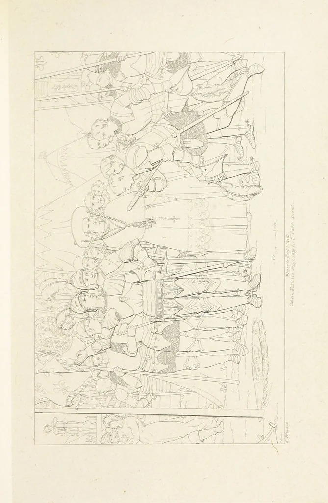 An illustration from The Spirit of the Plays of Shakspeare exhibited in a Series of Outline Plates, illustrative of the story of each play ... With quotations and descriptions. L.P, 1833, leaf 239