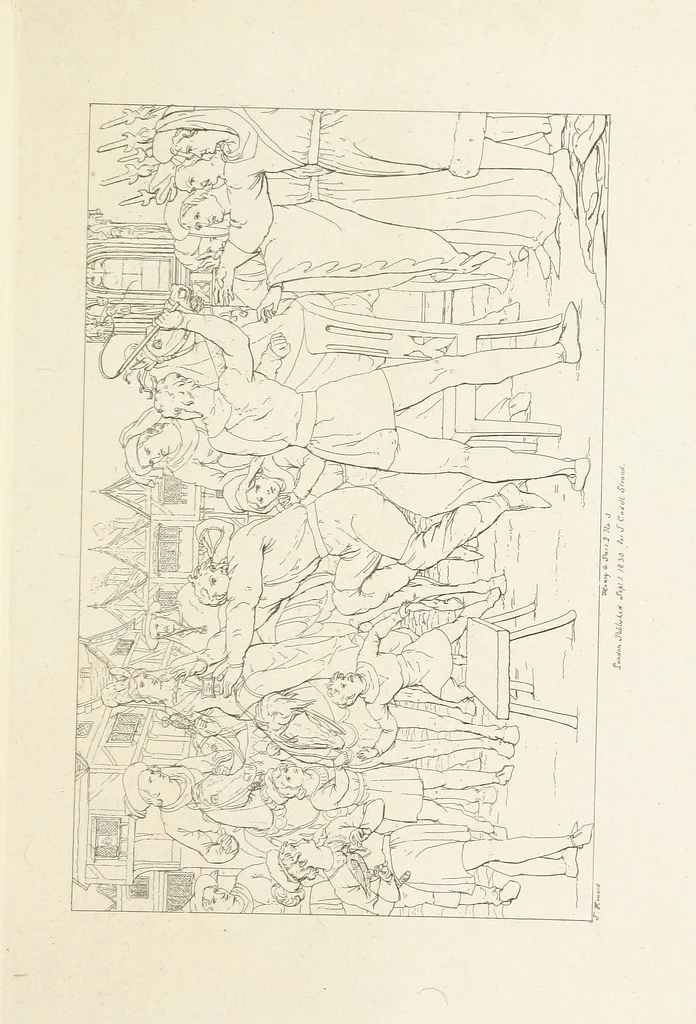 An illustration from The Spirit of the Plays of Shakspeare exhibited in a Series of Outline Plates, illustrative of the story of each play ... With quotations and descriptions. L.P, 1833, leaf 259