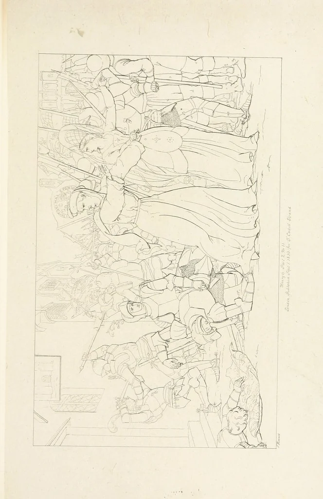 An illustration from The Spirit of the Plays of Shakspeare exhibited in a Series of Outline Plates, illustrative of the story of each play ... With quotations and descriptions. L.P, 1833, leaf 275