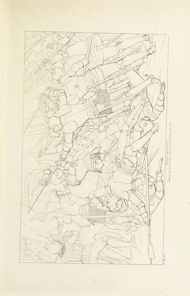 An illustration from The Spirit of the Plays of Shakspeare exhibited in a Series of Outline Plates, illustrative of the story of each play ... With quotations and descriptions. L.P, 1833, leaf 295