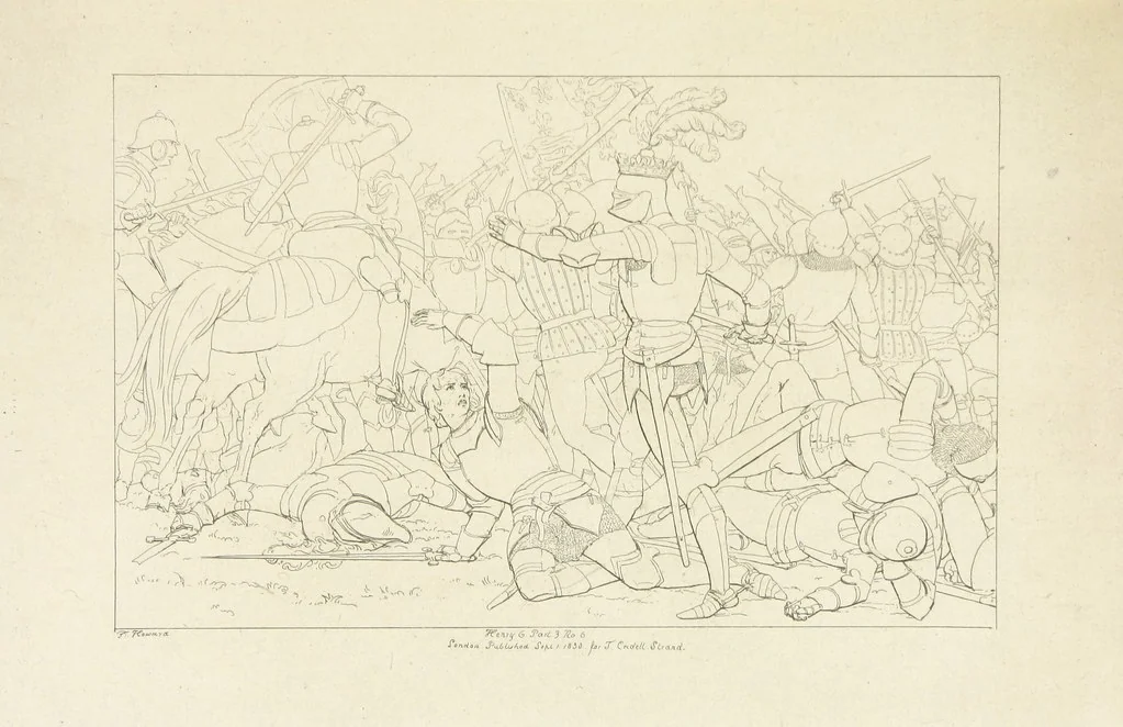An illustration from The Spirit of the Plays of Shakspeare exhibited in a Series of Outline Plates, illustrative of the story of each play ... With quotations and descriptions. L.P, 1833, leaf 297