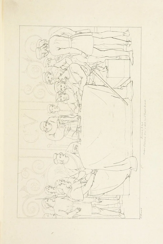 An illustration from The Spirit of the Plays of Shakspeare exhibited in a Series of Outline Plates, illustrative of the story of each play ... With quotations and descriptions. L.P, 1833, leaf 325