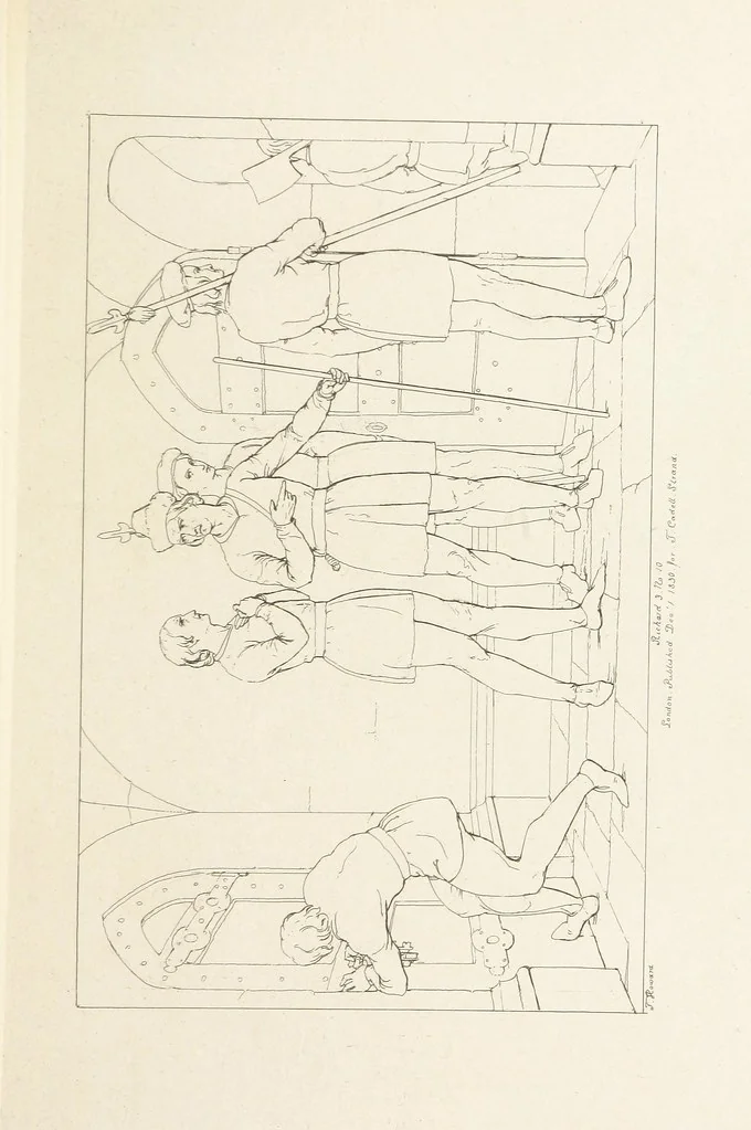 An illustration from The Spirit of the Plays of Shakspeare exhibited in a Series of Outline Plates, illustrative of the story of each play ... With quotations and descriptions. L.P, 1833, leaf 331