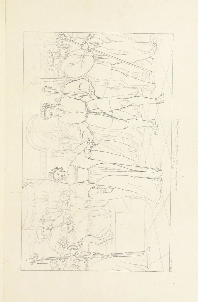 An illustration from The Spirit of the Plays of Shakspeare exhibited in a Series of Outline Plates, illustrative of the story of each play ... With quotations and descriptions. L.P, 1833, leaf 349