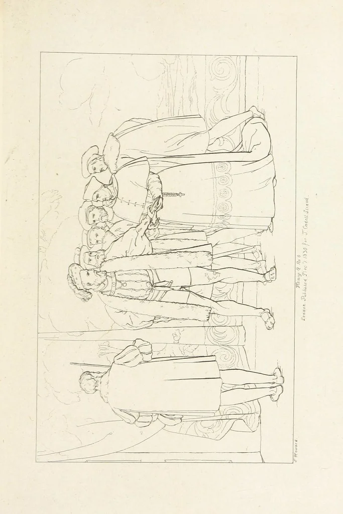 An illustration from The Spirit of the Plays of Shakspeare exhibited in a Series of Outline Plates, illustrative of the story of each play ... With quotations and descriptions. L.P, 1833, leaf 357