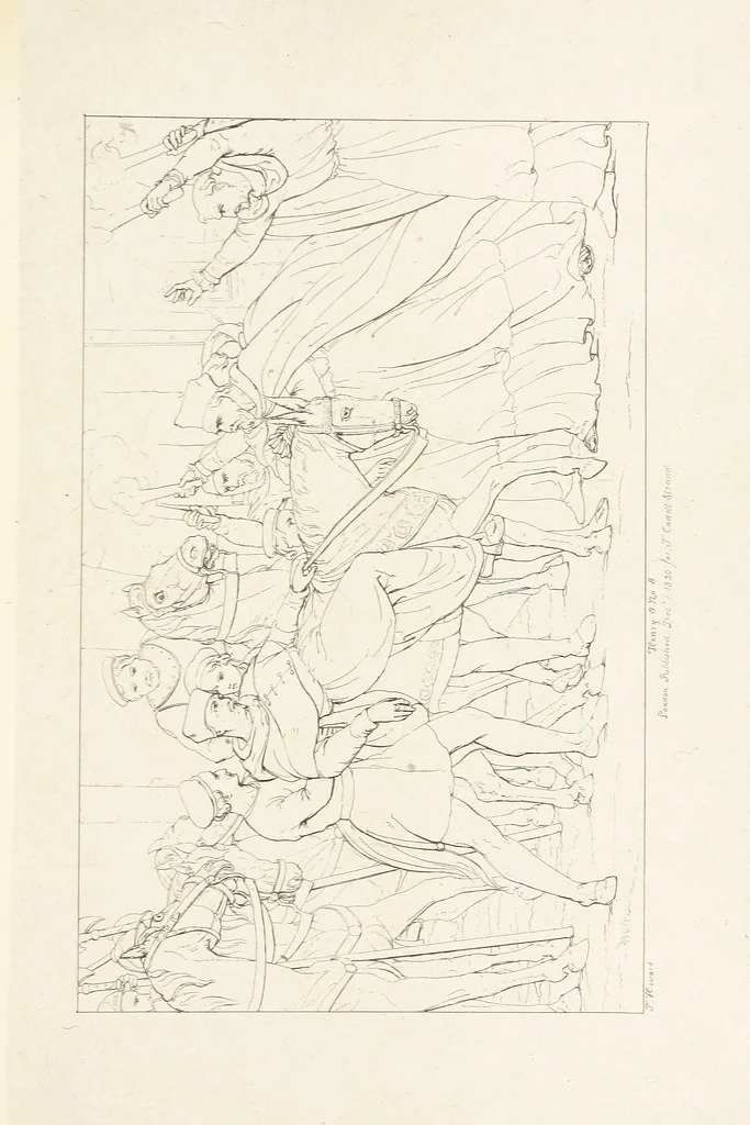 An illustration from The Spirit of the Plays of Shakspeare exhibited in a Series of Outline Plates, illustrative of the story of each play ... With quotations and descriptions. L.P, 1833, leaf 361