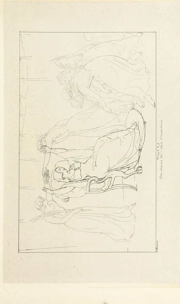 An illustration from The Spirit of the Plays of Shakspeare exhibited in a Series of Outline Plates, illustrative of the story of each play ... With quotations and descriptions. L.P, 1833, leaf 363