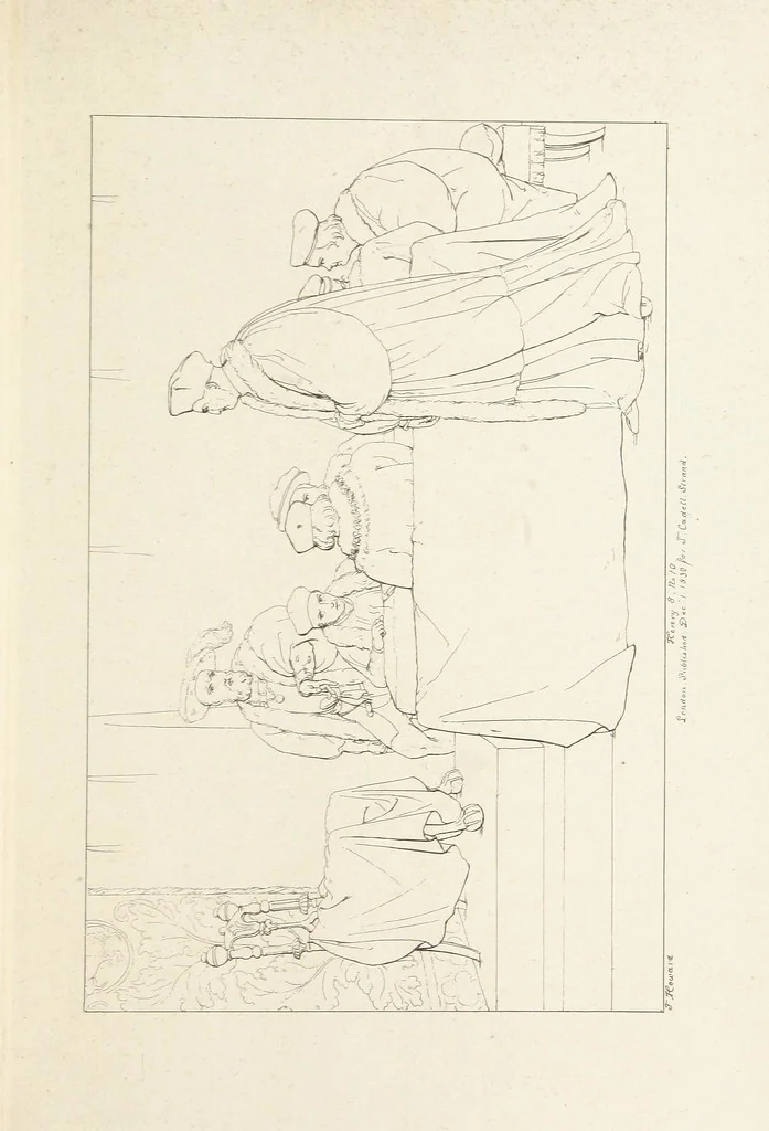An illustration from The Spirit of the Plays of Shakspeare exhibited in a Series of Outline Plates, illustrative of the story of each play ... With quotations and descriptions. L.P, 1833, leaf 365