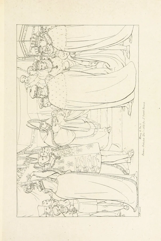 An illustration from The Spirit of the Plays of Shakspeare exhibited in a Series of Outline Plates, illustrative of the story of each play ... With quotations and descriptions. L.P, 1833, leaf 367
