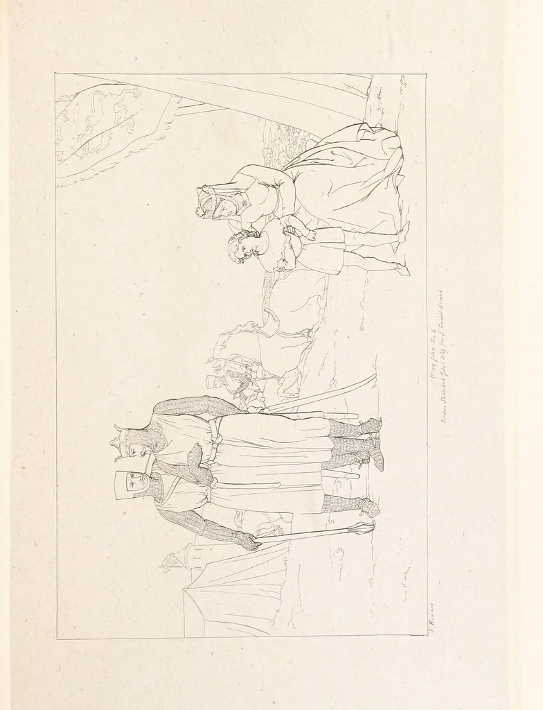 An illustration from The Spirit of the Plays of Shakspeare exhibited in a Series of Outline Plates, illustrative of the story of each play ... With quotations and descriptions. L.P, 1833, leaf 41