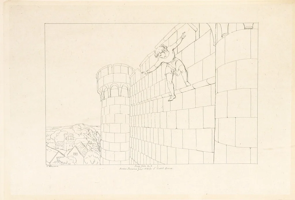 An illustration from The Spirit of the Plays of Shakspeare exhibited in a Series of Outline Plates, illustrative of the story of each play ... With quotations and descriptions. L.P, 1833, leaf 47