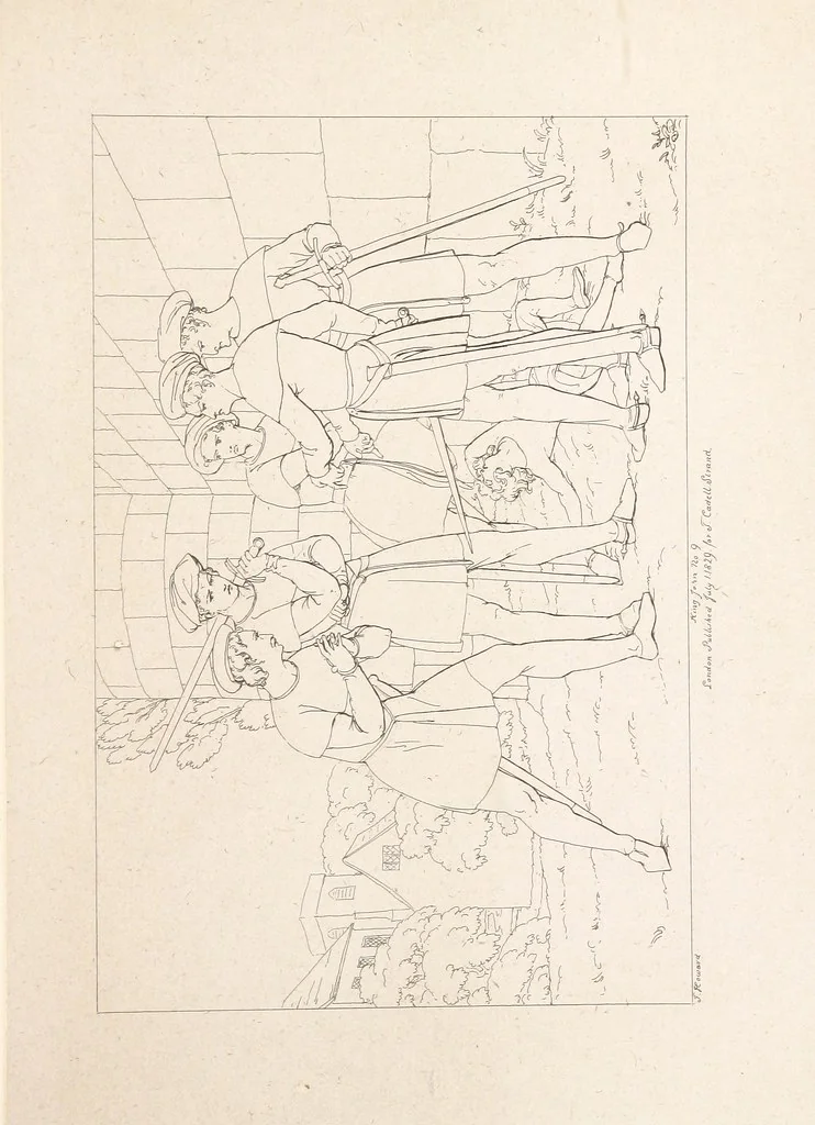 An illustration from The Spirit of the Plays of Shakspeare exhibited in a Series of Outline Plates, illustrative of the story of each play ... With quotations and descriptions. L.P, 1833, leaf 49