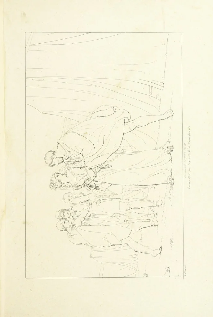 An illustration from The Spirit of the Plays of Shakspeare exhibited in a Series of Outline Plates, illustrative of the story of each play ... With quotations and descriptions. L.P, 1833, leaf 103