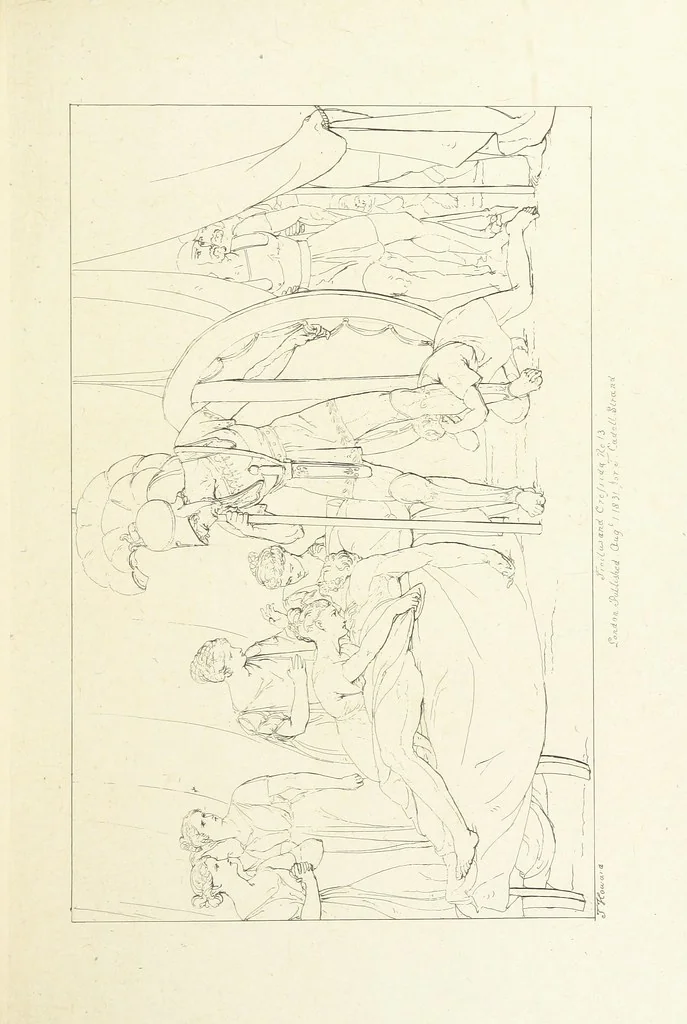 An illustration from The Spirit of the Plays of Shakspeare exhibited in a Series of Outline Plates, illustrative of the story of each play ... With quotations and descriptions. L.P, 1833, leaf 109