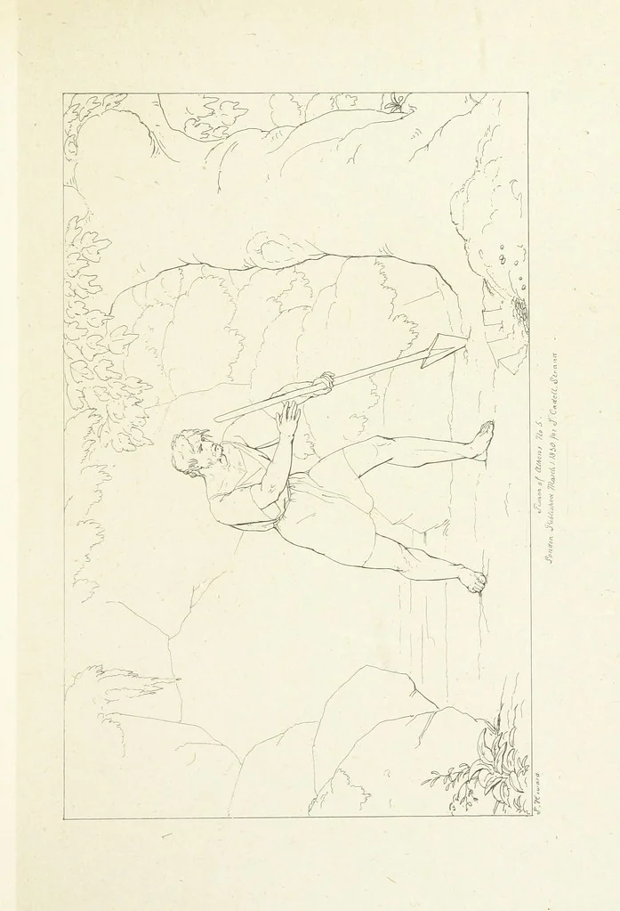 An illustration from The Spirit of the Plays of Shakspeare exhibited in a Series of Outline Plates, illustrative of the story of each play ... With quotations and descriptions. L.P, 1833, leaf 131