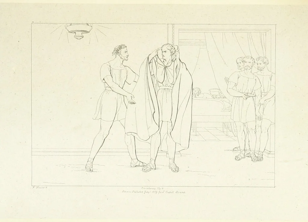 An illustration from The Spirit of the Plays of Shakspeare exhibited in a Series of Outline Plates, illustrative of the story of each play ... With quotations and descriptions. L.P, 1833, leaf 157